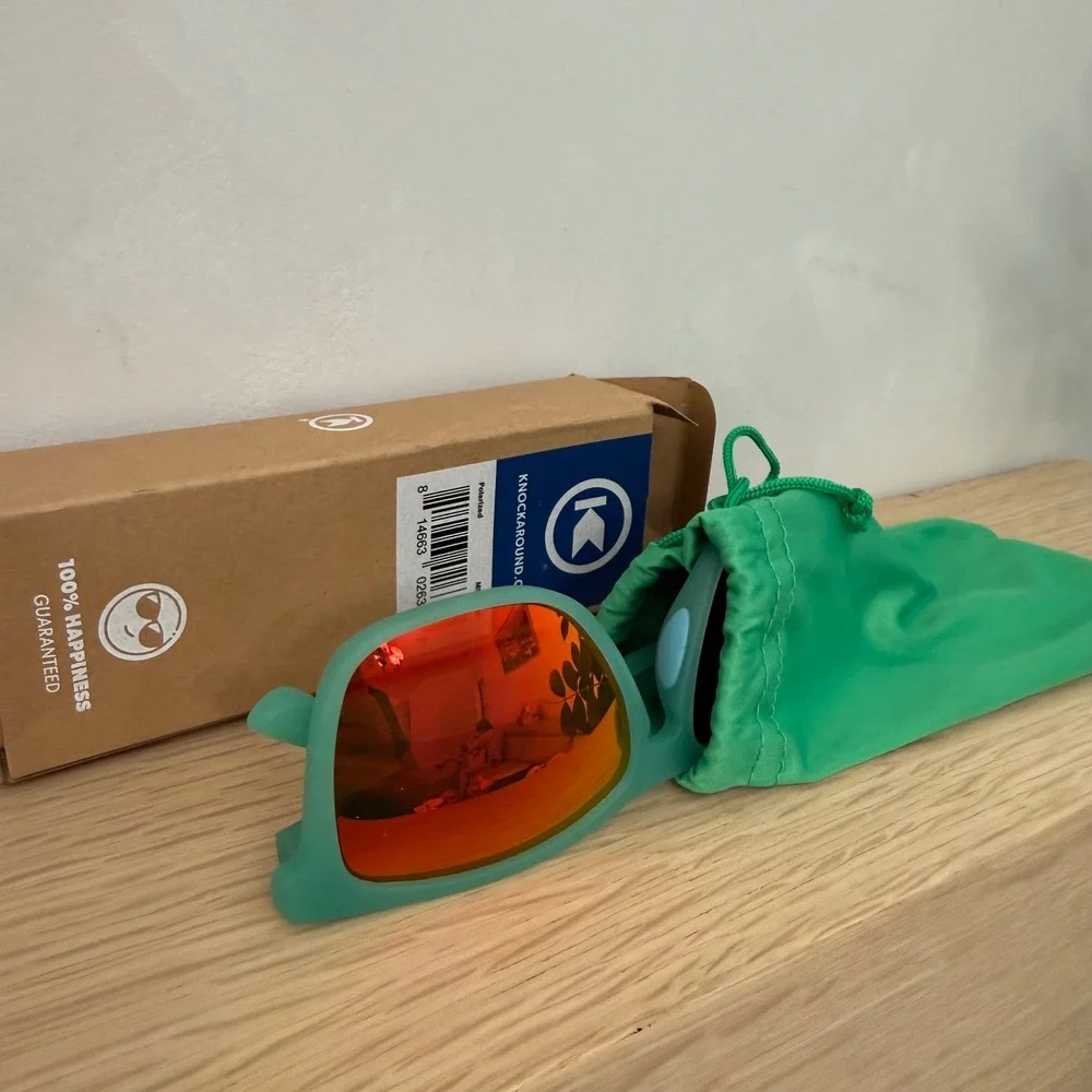 Knockaround Fast Lanes Sport Sunglasses Spearmint Red Sunset Polarized FSRS3176